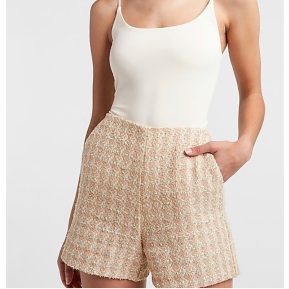 Express tweed shorts